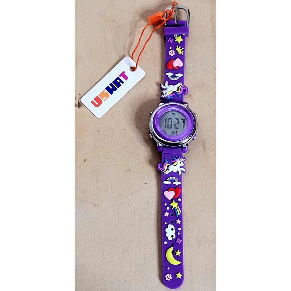 Unicorn Fashion Watch USWAT Purple Silicone Band New Battery With Tags